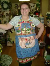 **NEW** Handmade Country Geese & Apples Apron w/pocket!