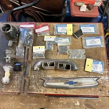 1955 Chevy Parts Lot. 22 Items Including ID Tag, New And Used Parts