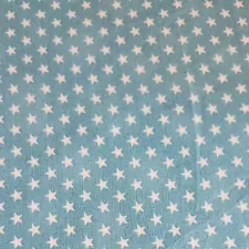 *SALE* Vintage Baum textiles White Stars on Blue 3 5/8 Yards Cotton