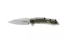 Kershaw 1369 Salvage Folder Plain Stonewash Blade with Stainless Steel/Nylon