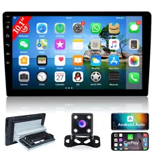 10.1'' Single 1 Din Android 12 Car Radio Stereo GPS Navi BT Carplay Touch Screen