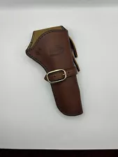 Vintage San Pedro Saddlery Brown Leather Holster For Revolver RH