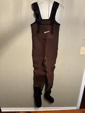 Simms Brown Fishing Bib Chest Waders Suspenders Stocking Foot Mens Small