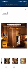 Sauna Room Home Saunas Spa for 1 Person Far Infrared 1050W Hemlock Detox Sauna