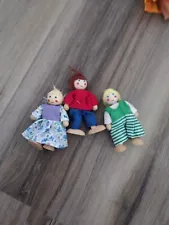 Melissa and Doug Set of 3 Wooden Dolls For Doll House