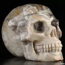 Gemstone 2.0" Red Crazy Lace Agate Hand Carved Crystal Skull, Realistic