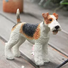 JJM British Fox Terriers Dog Pet Animal Figure Decoration Collection Toy Gift