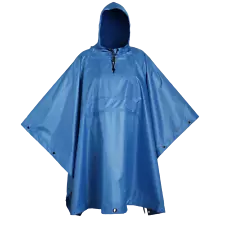 USGI Industries Military Style Multi-Use Rip Stop Rain Poncho (Arctic Blue)