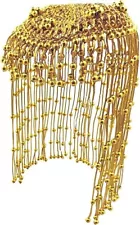 EGYPTIAN CLEOPATRA HEADPIECE - GOLD BEADED