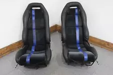 92-96 Dodge Viper RT/10 Pair LH&RH OEM Cloth Bucket Seats Set Black/Blue Stripes