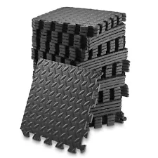 OPEN BOX - 36 Gym Exercise Flooring Mats - 12" Foam Workout Interlocking Tiles