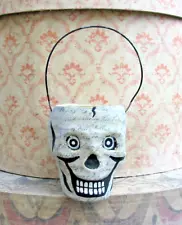 Cody Foster Tiny Fancy Script Paper Mache Halloween Skull New