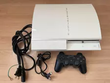 SONY PLAYSTATION 3 PS3 Ceramic White 80GB Game Console