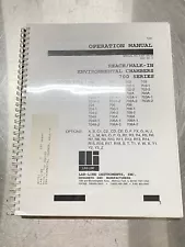 Lab-line Environmental Chambers 700 Series - Users Guide /Instruction Manual