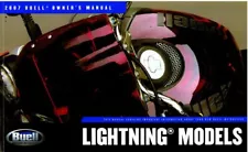 2007 Buell Lightning Motorcycle Owners Manual : 99474-07Y