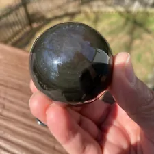 Obsidian Sphere Ball Crystal Healing Chakra Reiki Stone 4.4 Oz 125 gm 1.5"