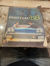 1958 PONTIAC CHIEFTAIN BONNEVILLE STAR SUPER CHIEF Dealer Sales Brochure BIG