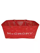 VTG 60's McCrory Stores Red Plastic Shopping Basket w/handles Retail Fixture