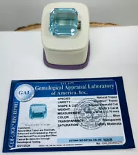 GAL CERTIFED 53.53CT NATURAL BLUE TOPAZ