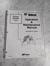 BOBCAT OPERATOR SERVICE MAINTENANCE MANUAL STUMP GRINDER SG 60 2000 ATTACHMENT