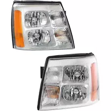 Headlight Set For 2002 Cadillac Escalade Left and Right With Bulb 2Pc (For: More than one vehicle)