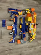 Nerf N-Strike Dart Gun Lot | Darts, Magazines, & Accessories Included | USED