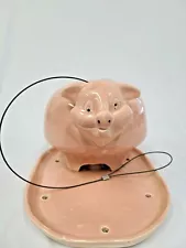 Rare Ceramic Pig Bird Feeder