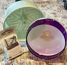 Kaytee Silent Spinner Wheel Large For Guinea Pig Chinchilla Used Once 3 Pc Set