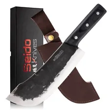 Seido Knives Nikushoku Butcher Knife Meat Cutter for Camping & Outdoor Adventure