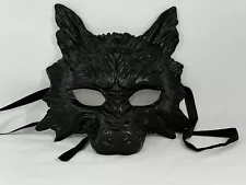 Wolf Animal Masquerade Mask, Men's Masquerade Mask, Halloween Black Mask