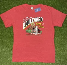 Boulevard Brewing Co Beer Hall Shirt NWT L Kansas City Brewery KC Charlie Hustle