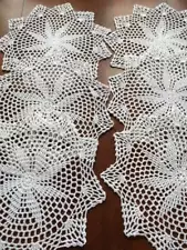 6 PCS 12" Round WHITE Crochet Lace Doily COLOR WHITE 100 % COTTON