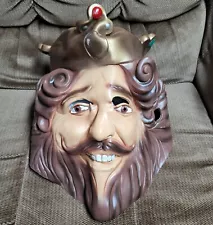 Burger King Latex Mask The King Halloween Head Face Crown Rubie’s Costume 2007