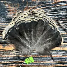 Mini Wild turkey Tail feathers plume art fan Bustle Fly Tying Craft Mount Voodoo