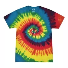 Tie Dye T-Shirts, Adult S M L XL 2XL 3XL, Multi-Color 100% Cotton