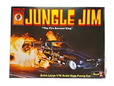 1973 Revell Jungle Jim Chevy Vega "The Fire Burnout King" Funny Car 1:16 model ♤