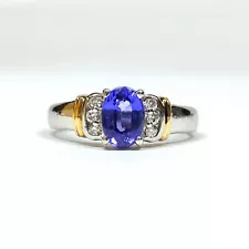 Jewelry Ring Tanzanite 1.06ct Platinum X K18 3558352