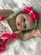 Full Body Vinyl Silicone Girl Doll 22" Realistic Reborn Newborn Dolls Baby Gifts