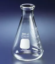 Pyrex Narrow Mouth Erlenmeyer Flasks - 125 mL - pack of 12