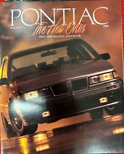 FIERO LOVERS! 1988 Pontiac The Hot Ones High Perf Car auto Dealer Sales Brochure