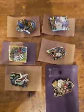 Handmade Artisian Brooch Pin Lot