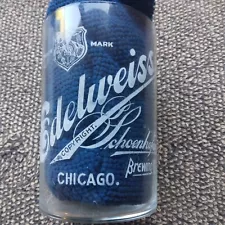 Vintage Edelweiss Etched Beer Glass