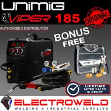 UNIMIG Viper 185 Mig Tig Stick Welder, Regulator, Torch Gas / Gasless KUMJRVM185