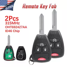 2 For 2010 - 2017 Jeep Patriot Wrangler Compass Smart Key Remote Fob OHT692713AA