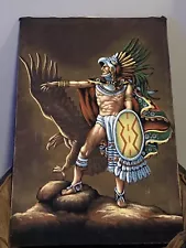 Aztec Warrior Hand Painting