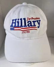 Hillary Clinton for President 2016 White Ballcap Hat Election Politics One Size