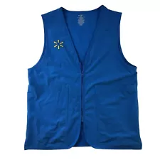 Walmart Employee Proud Associate Unisex Size Small Blue Vest Work Uniform