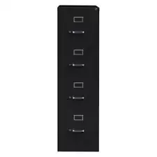 Hirsh 18773 28-1/2" W 4 Drawer File Cabinet, Black, Letter