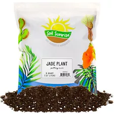 Jade Plant Potting Soil Mix 8QT, Hand Blended Amendment for Jade Succulents