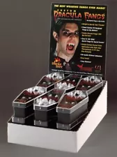 Dracula Fangs Medium Teeth Display Box 12 Pair Prosthetic Custom Fit Halloween